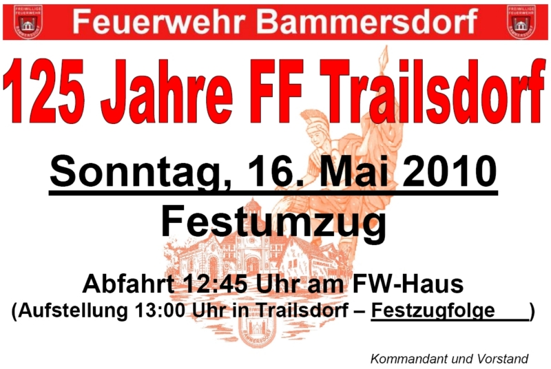 Festumzug 125 Jahre FFw Trailsdorf