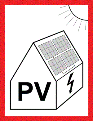 Hinweisschild Photovoltaik